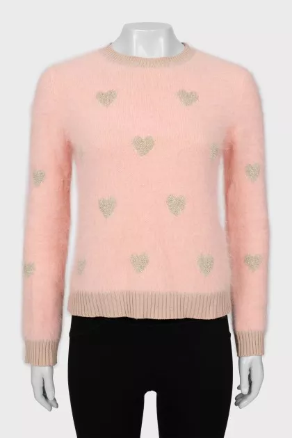 Slim fit sweater with short pile