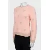 Slim fit sweater with short pile