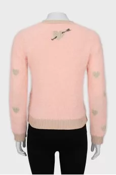 Slim fit sweater with short pile