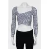 Mixed color ribbed top