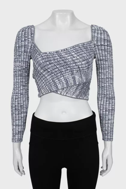 Mixed color ribbed top