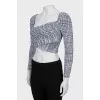 Mixed color ribbed top
