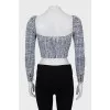 Mixed color ribbed top