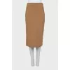 Brown fitted skirt