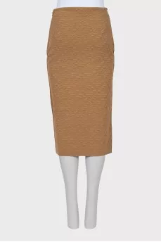 Brown fitted skirt