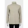 Light green knitted sweater