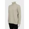 Light green knitted sweater