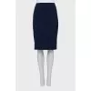 Wool skirt with draping at the back