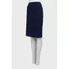 Wool skirt with draping at the back