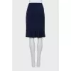 Wool skirt with draping at the back