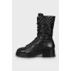 Logo lace-up boots