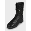 Logo lace-up boots