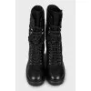 Logo lace-up boots