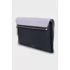 Leather crossbody bag with metal strap