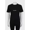 Black T-shirt with signature print