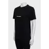 Black T-shirt with signature print
