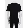 Black T-shirt with signature print