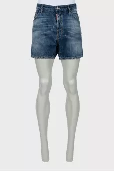Men's button down denim shorts