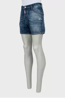 Men's button down denim shorts
