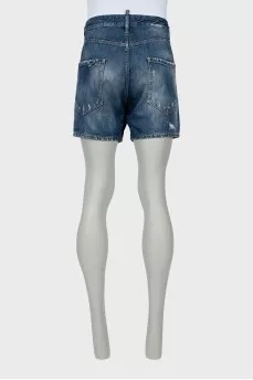 Men's button down denim shorts