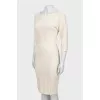 Beige wool dress
