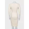 Beige wool dress