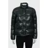 Quilted green jacket with tag
