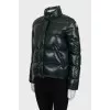 Quilted green jacket with tag