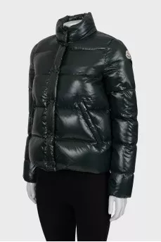 Quilted green jacket with tag