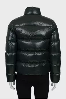 Quilted green jacket with tag