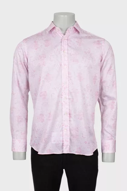 Men's fitted printed shirt