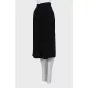 High-waisted black culottes