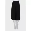 High-waisted black culottes