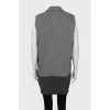Wool vest in fine print