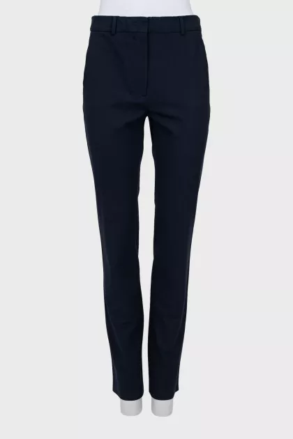 Blue tapered trousers