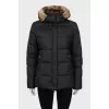 Fitted jacket with fur hood