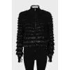 Ruffled mohair cardigan