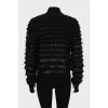 Ruffled mohair cardigan