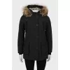 Black parka with fur