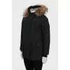 Black parka with fur