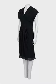 Black dress with drapery