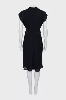 Black dress with drapery