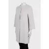Wool coat with 3/4 sleeves
