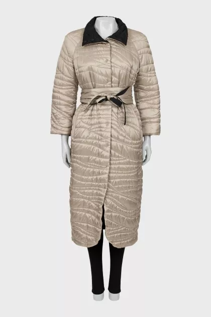 Reversible quilted coat