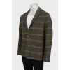 Men's wool jacket in check print