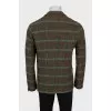 Men's wool jacket in check print