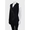 Wrap cardigan decorated with rhinestones