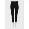 Black leggings with mesh insert