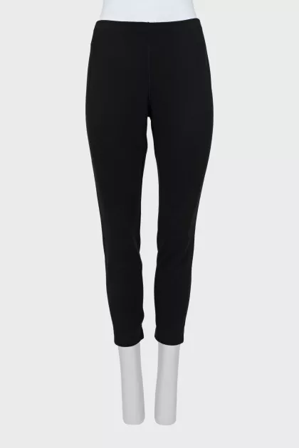 Black leggings with mesh insert
