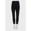 Black leggings with mesh insert